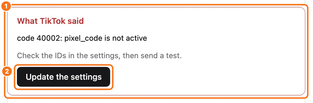 A refused platform: (1) the problem, (2) Update the settings